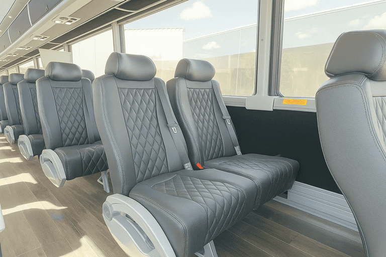 interior of Charter Bus Rental Rock Hill charter bus